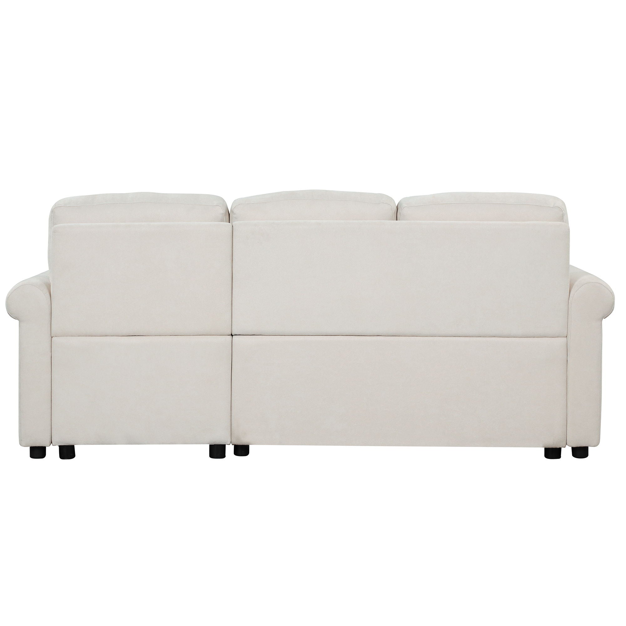 Modern Convertible Sleeper Sofa Bed With Storage Chaise