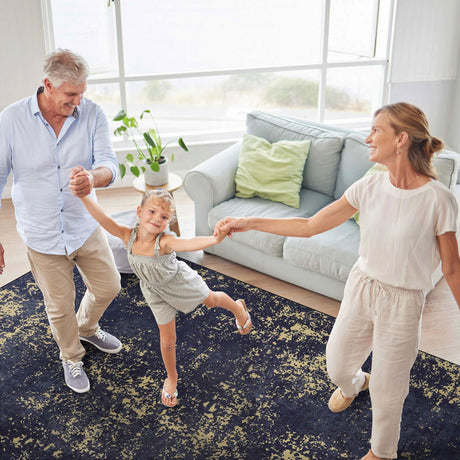 Maval - 8' X 10' Washable Area Rug - Black / Gold - view 6