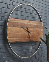 Panchali - Brown / Silver Finish - Wall Clock by Signature Design by Ashley® | Bel Furniture