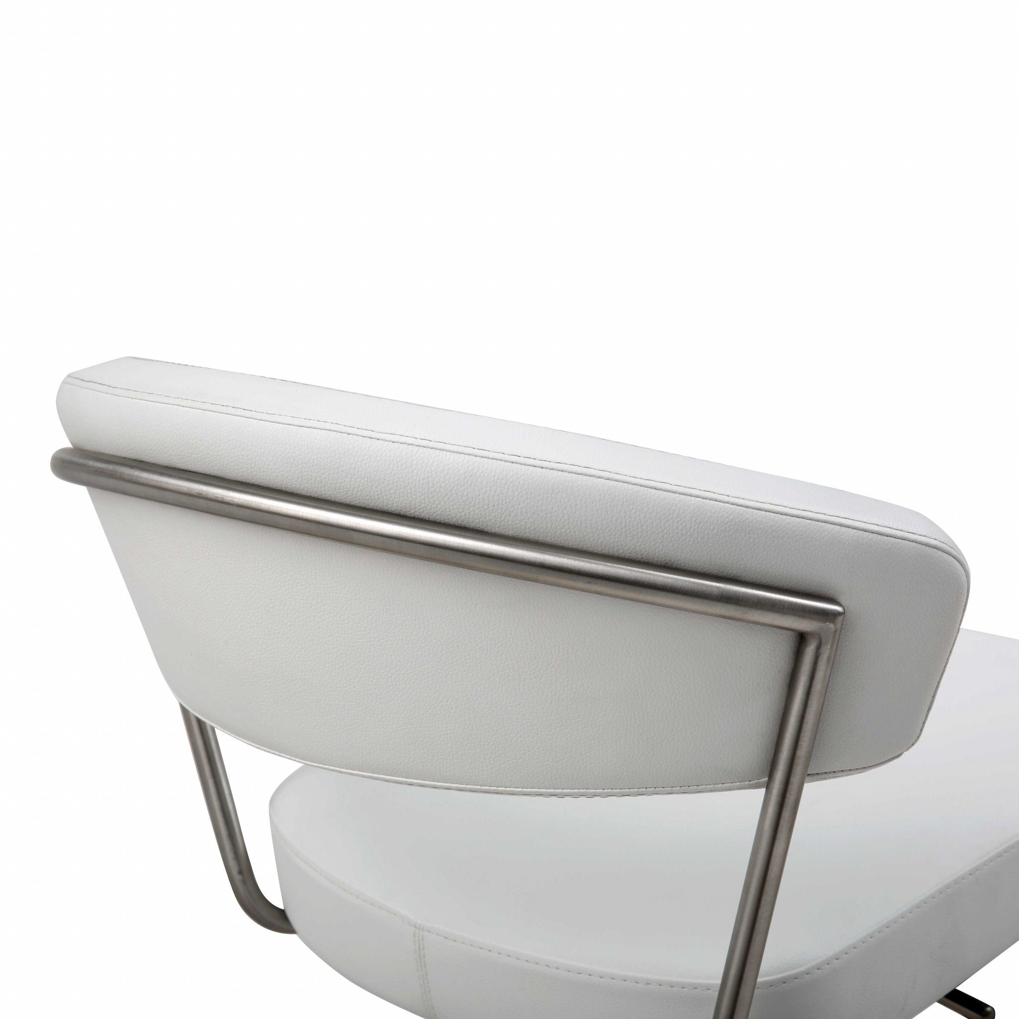 Bar Chair - White / Silver