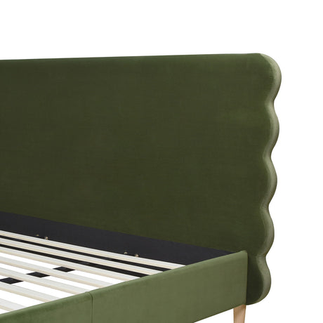 Stockholm - Modern Wavy Headboard Platform Bed by Jennifer Taylor Home | Bel Furniture
