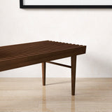 Mia - Mid-Century Modern Bench - Dark Brown by Ashcroft Furniture | Bel Furniture