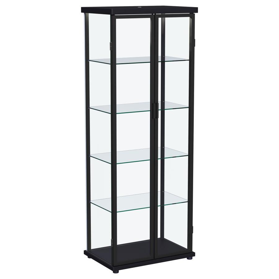 Aero - 5-Shelf Display Curio Cabinet With Led Lighting by Coaster Fine Furniture | Bel Furniture