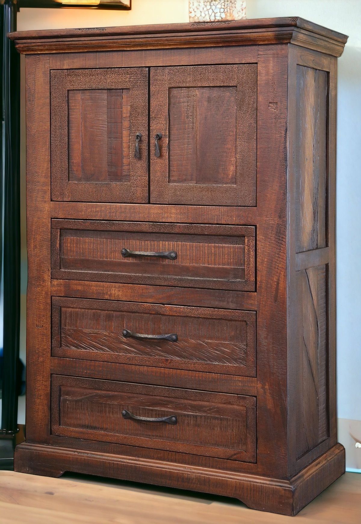 Solid Three Drawer Chest - Brown