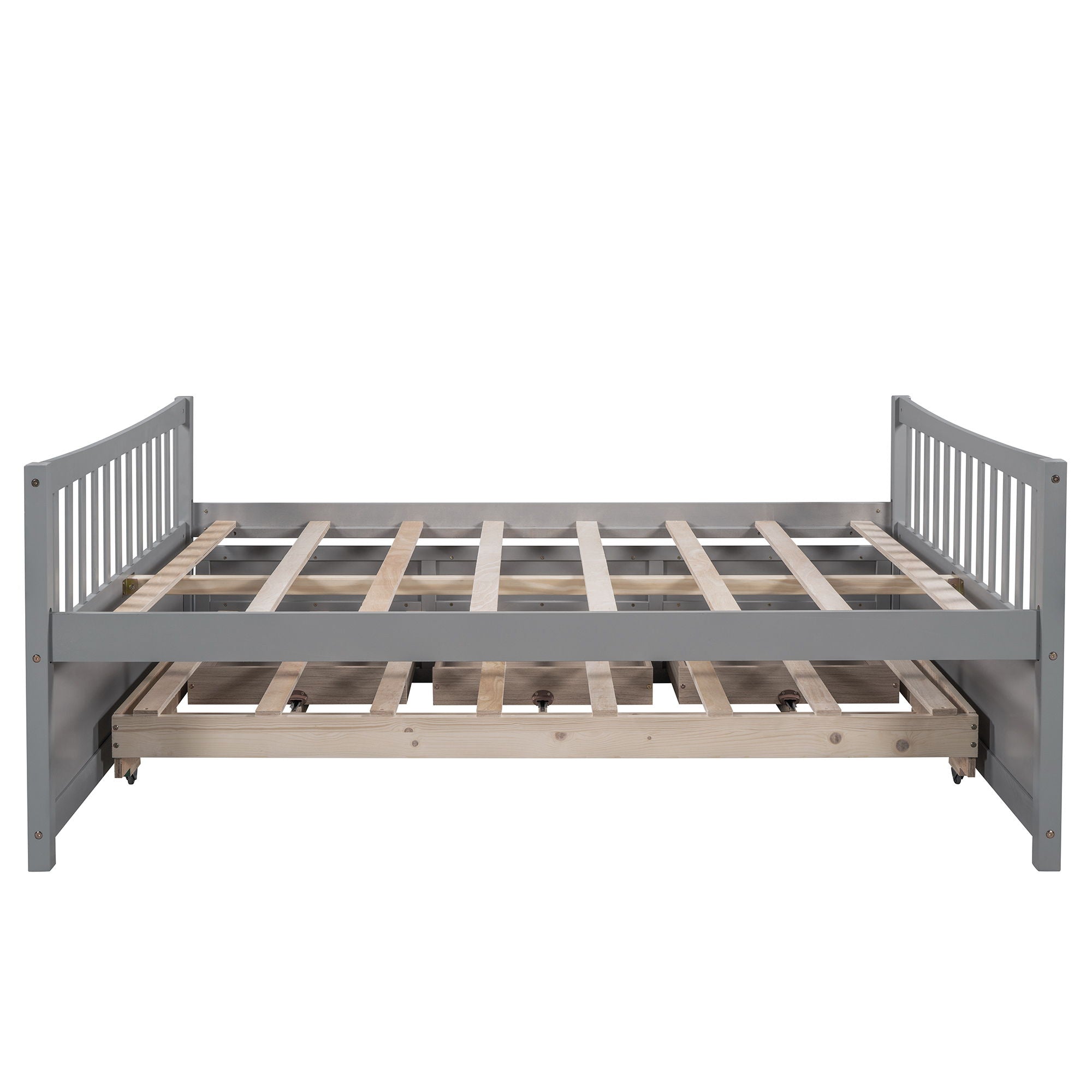 Full Size Daybed With Twin Size Trundle And Drawers, Full Size