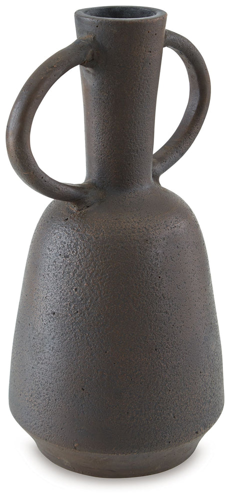 Aadeen - Vase Dark Brown 8''W x 8''D x 17''H by Signature Design by Ashley® | Bel Furniture