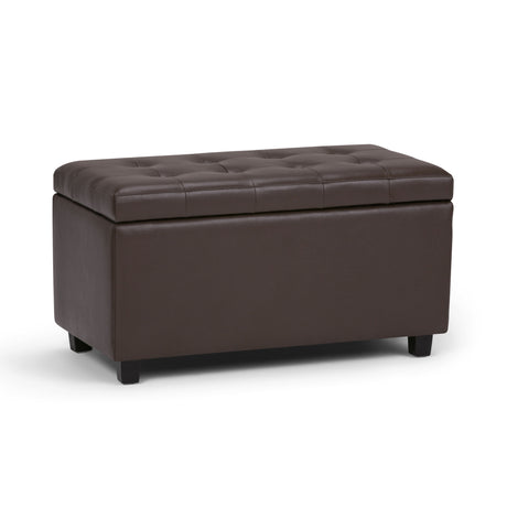 Cosmopolitan - Storage Ottoman - Chocolate Brown by Simpli-Home | Bel Furniture