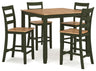 Gesthaven - Dining Room Counter Table Set Green 5 Pc. Table, 4 Chairs by Signature Design by Ashley® | Bel Furniture