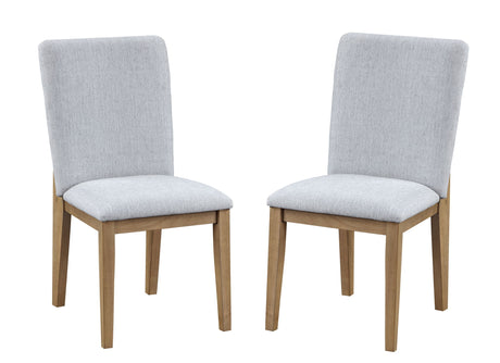 Delphine - Linen Fabric 19" Dining Chair (Set of 2) - Gray by Lilola Home | Bel Furniture