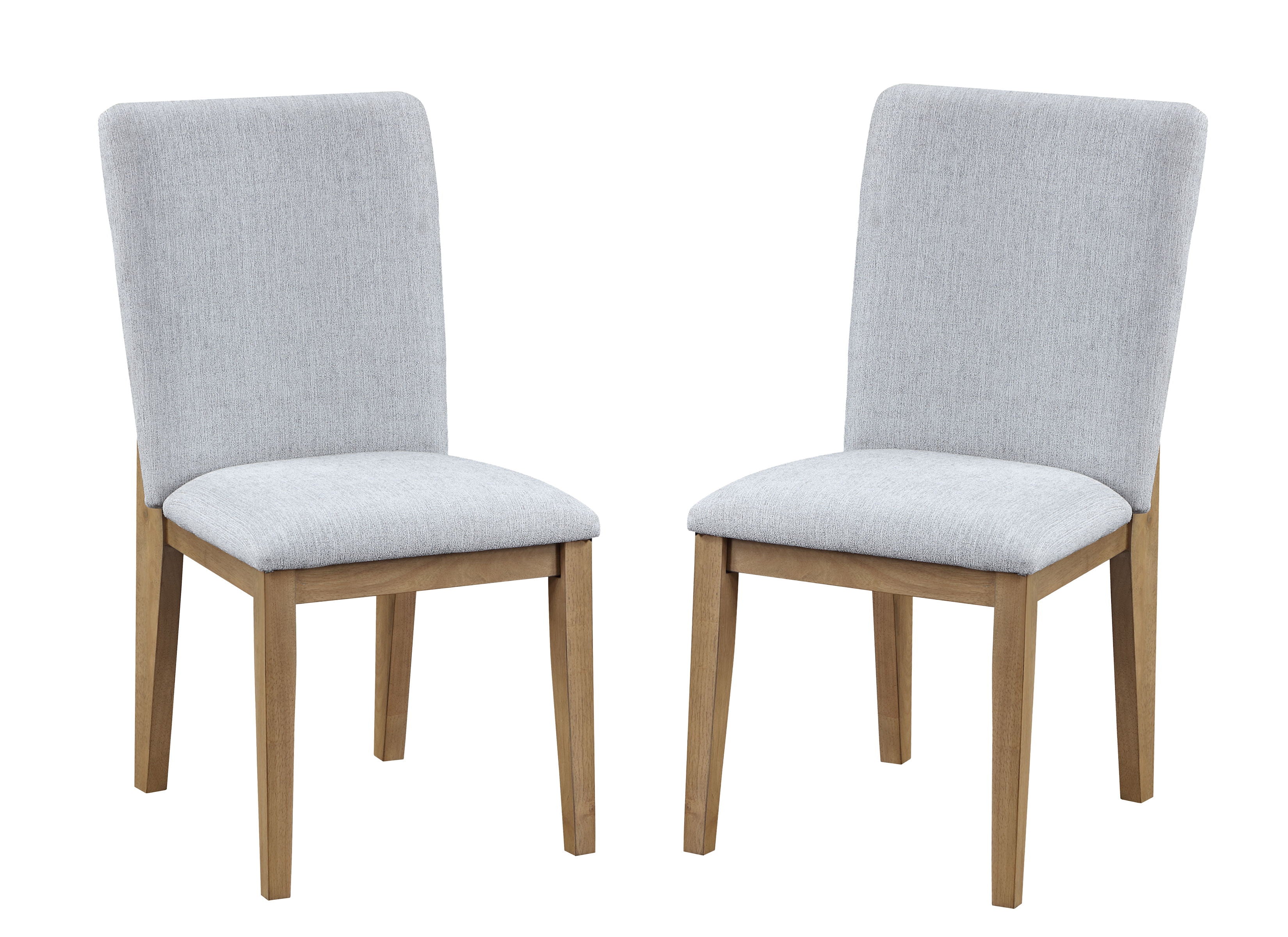 Delphine - Linen Fabric 19" Dining Chair (Set of 2) - Gray