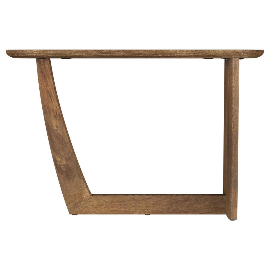 Fletcher - Oval Solid Mango Wood Entryway Console Table - Brown by Coaster Fine Furniture | Bel Furniture