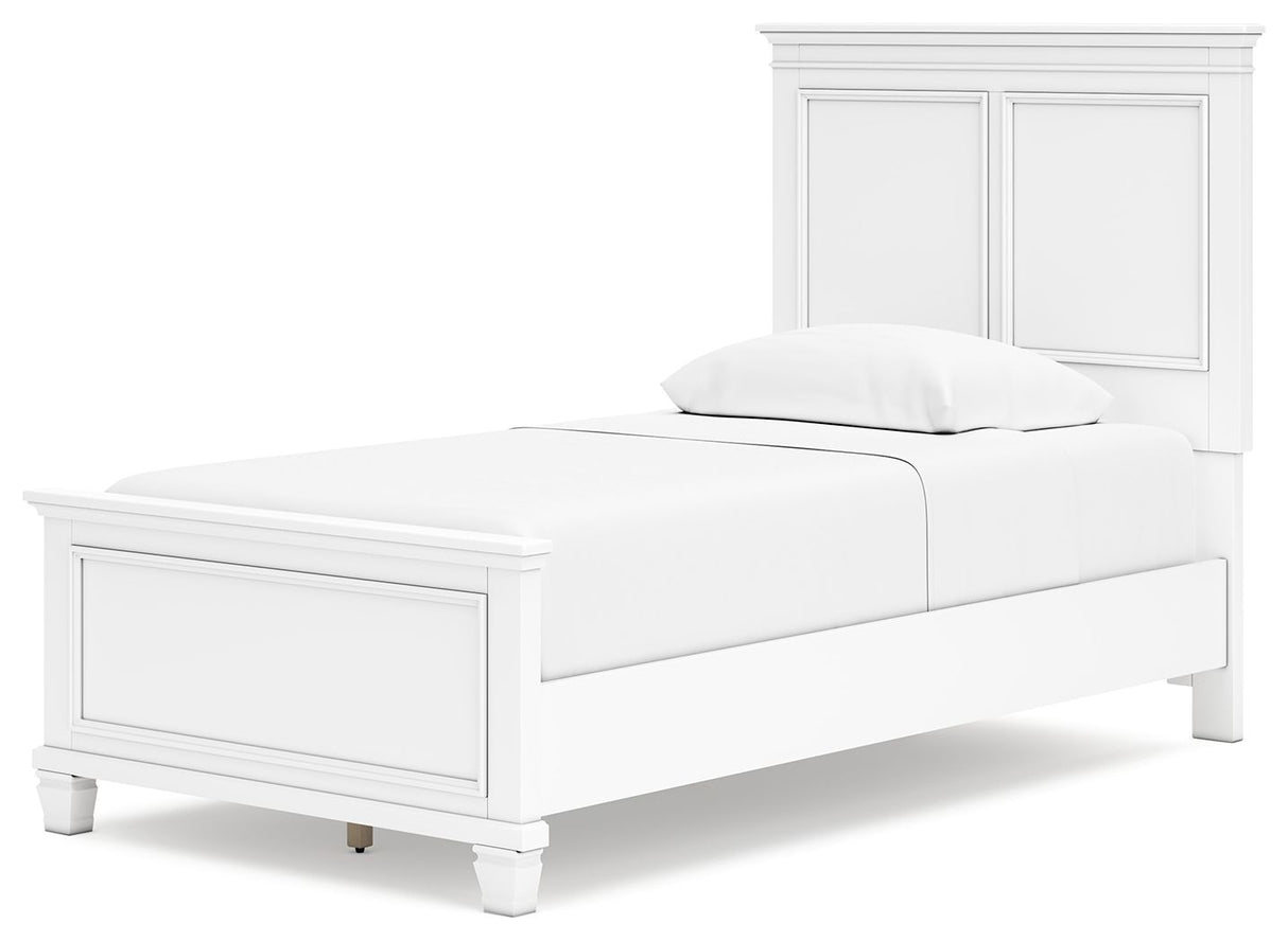 Fortman - Twin Panel Bed - White