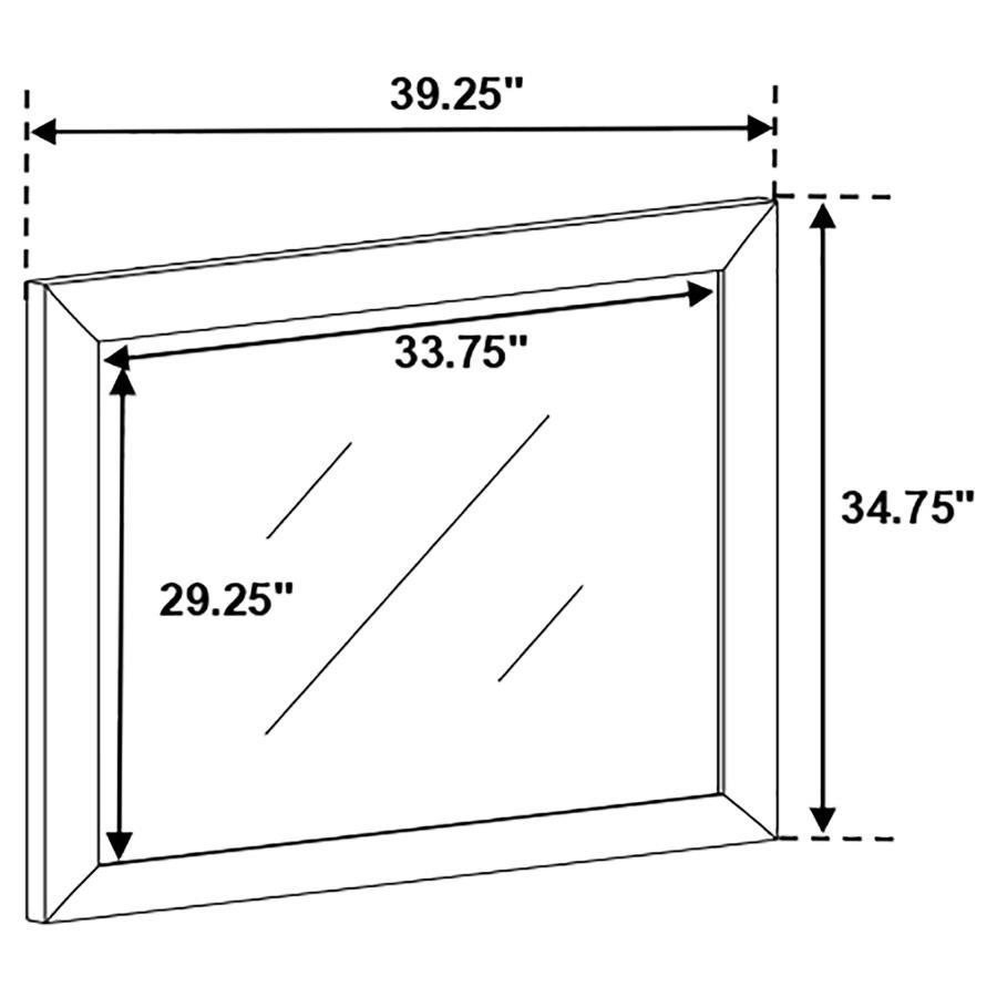 Briana - Dresser Mirror - Black by CoasterEssence | Bel Furniture