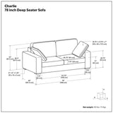 Charlie - Deep Seater Sofa