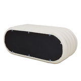 Fuji - Upholstered Oval Storage Bench by Jennifer Taylor Home | Bel Furniture