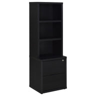 Westpark - 3-Shelf Bookcase USB And Lockable Drawer Black by Coaster Fine Furniture | Bel Furniture