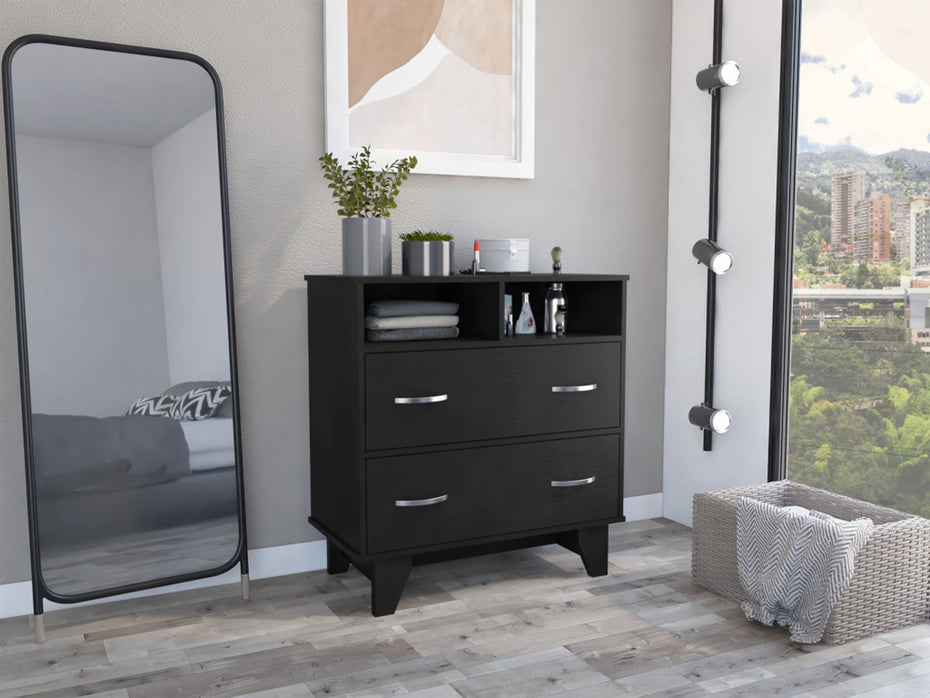 Two Drawer Dresser - Black