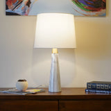 Enclave - Hydro Table Lamp With On / Off Switch Base Shade - Gold / White / White Marble