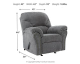 Allmaxx - Rocker Recliner - Pewter