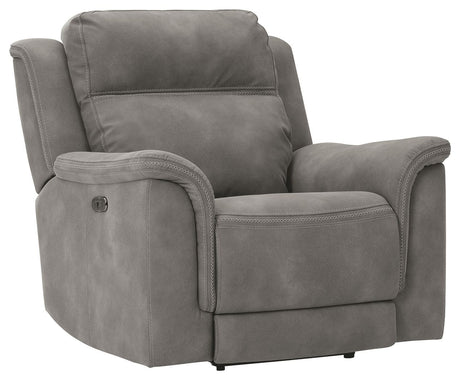 Next-Gen Durapella - Power Recliner Dark Gray by Signature Design by Ashley® | Bel Furniture