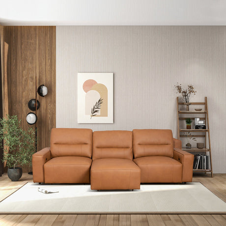 Grant - Triple Power Convertible Sofa - Cognac - view 9