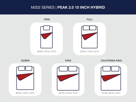 Peak 2.0 10 Hybrid - Mattress - view 11