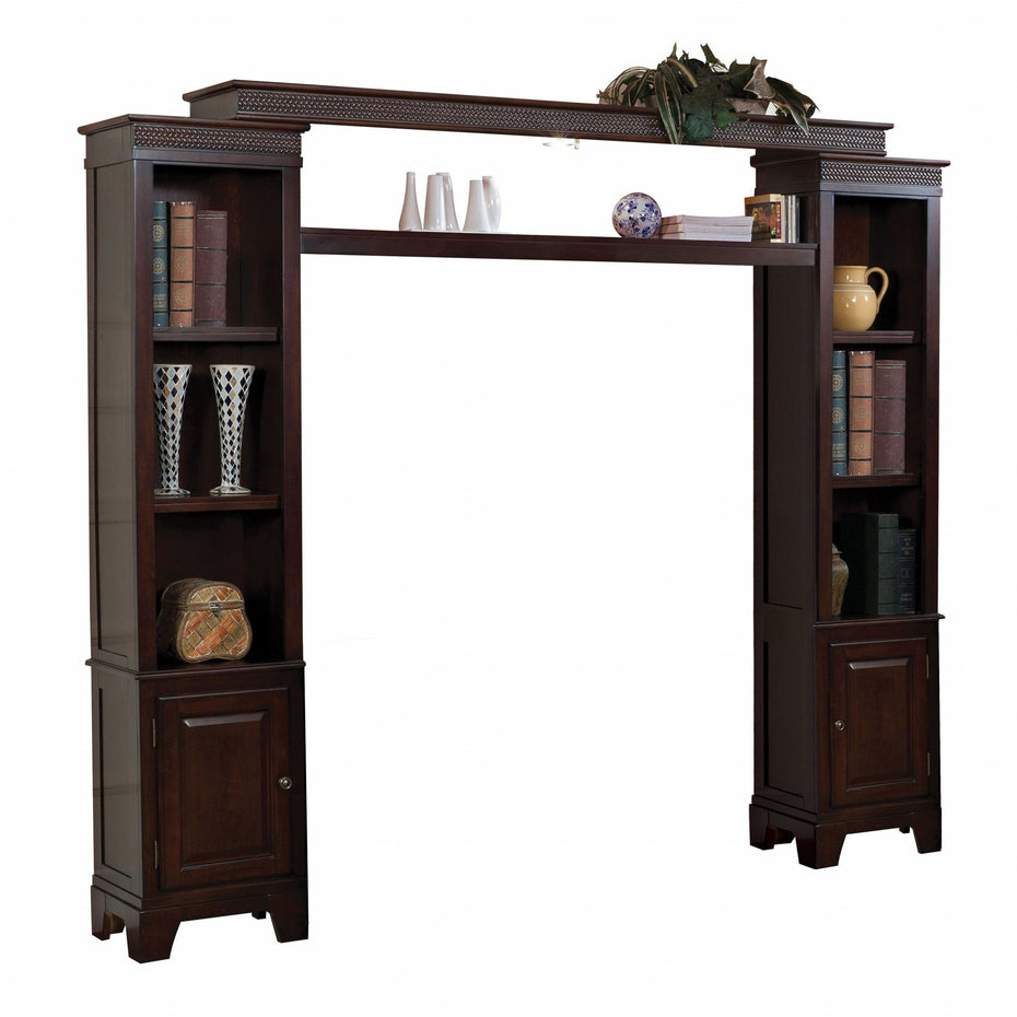 Modern Wood Entertainment Center - Dark Brown