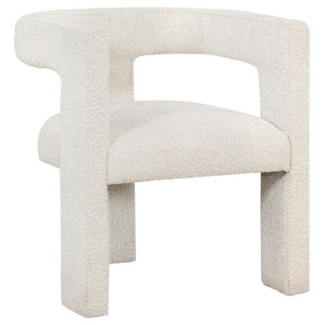Petra - Boucle Upholstered Accent Side Chair White by Coaster Fine Furniture | Bel Furniture
