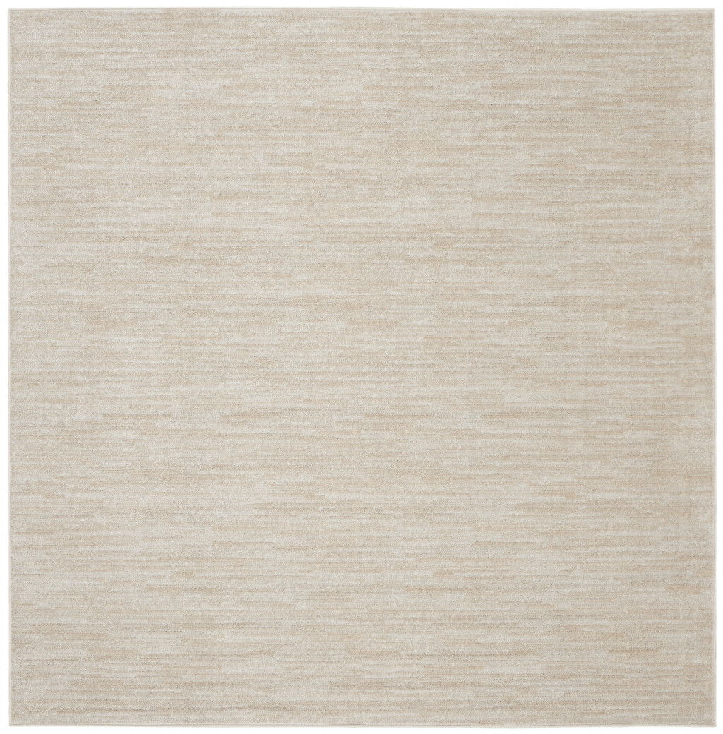 7' X 7' Square Non Skid Indoor / Outdoor Area Rug - Ivory / Beige