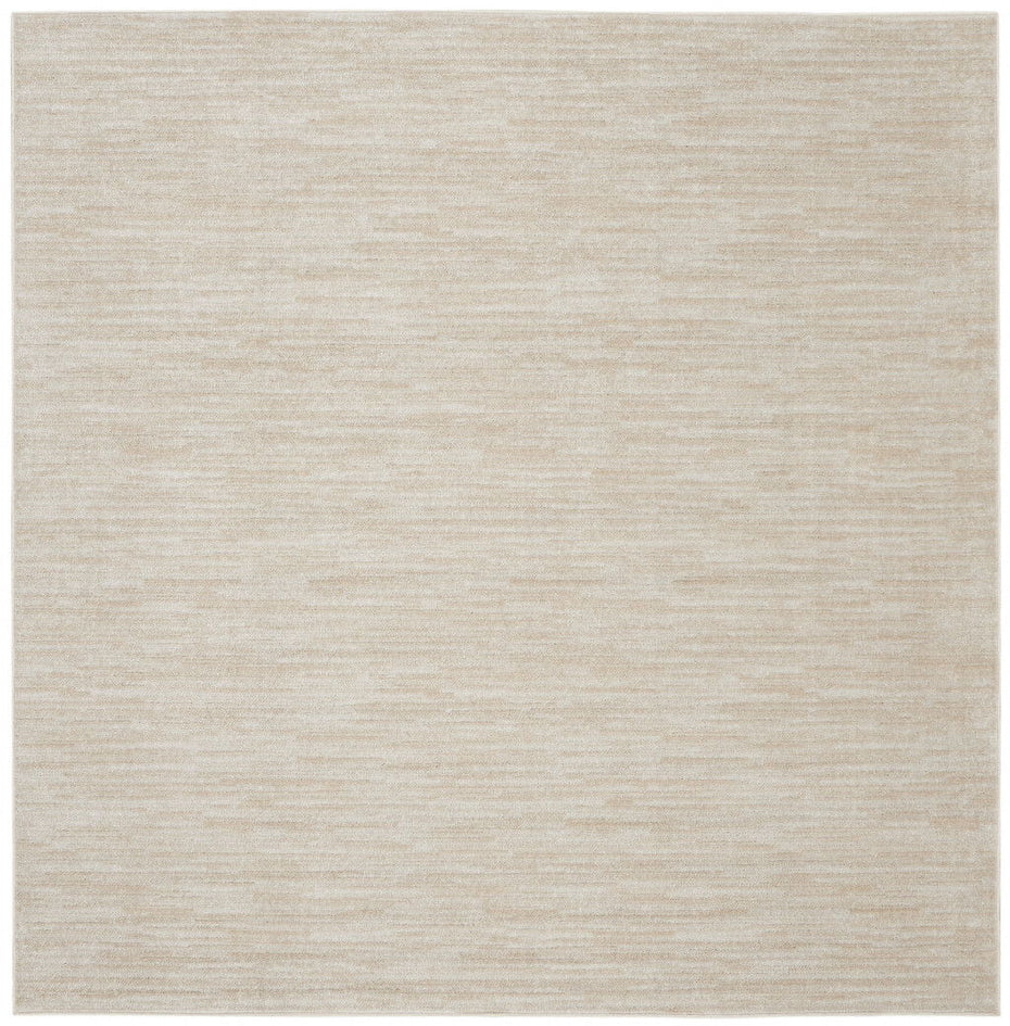 7' X 7' Square Non Skid Indoor / Outdoor Area Rug - Ivory / Beige