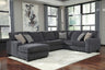 Tracling - Sectional Dark Gray 3-Piece Sectional with Left-Arm Facing Chaise by Benchcraft® | Bel Furniture