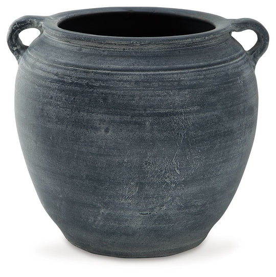 Meadie - 9" Vase Blue 10"W x 9"D x 9"H by Signature Design by Ashley® | Bel Furniture