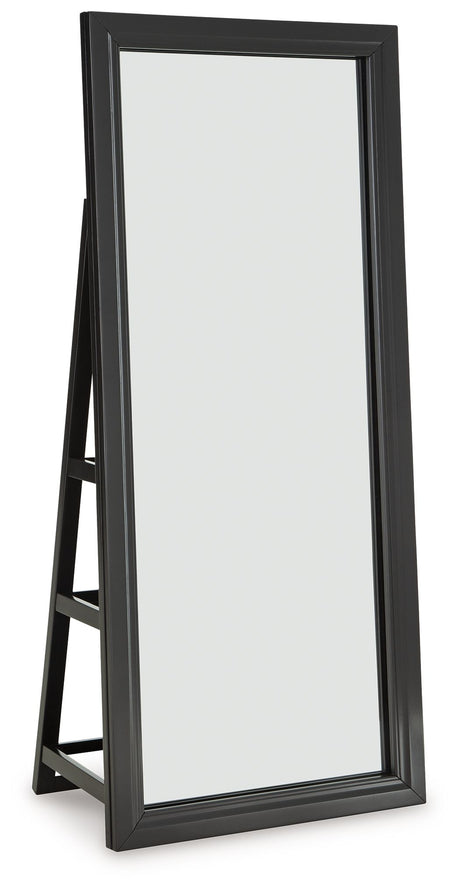 Evesen - Floor Standing Mirror/Storage Black by Signature Design by Ashley® | Bel Furniture
