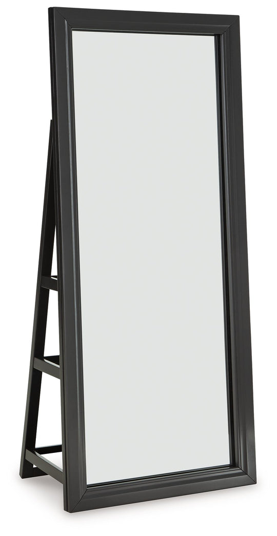 Evesen - Floor Standing Mirror/Storage Black by Signature Design by Ashley® | Bel Furniture