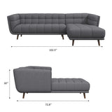 Addison - L Shape Sectional Sofa Tufted