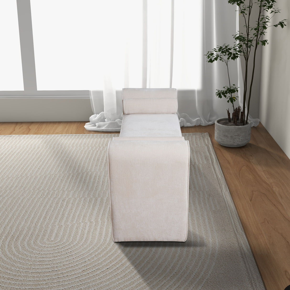 Regent - Bench - Cream by Ashcroft Furniture | Bel Furniture