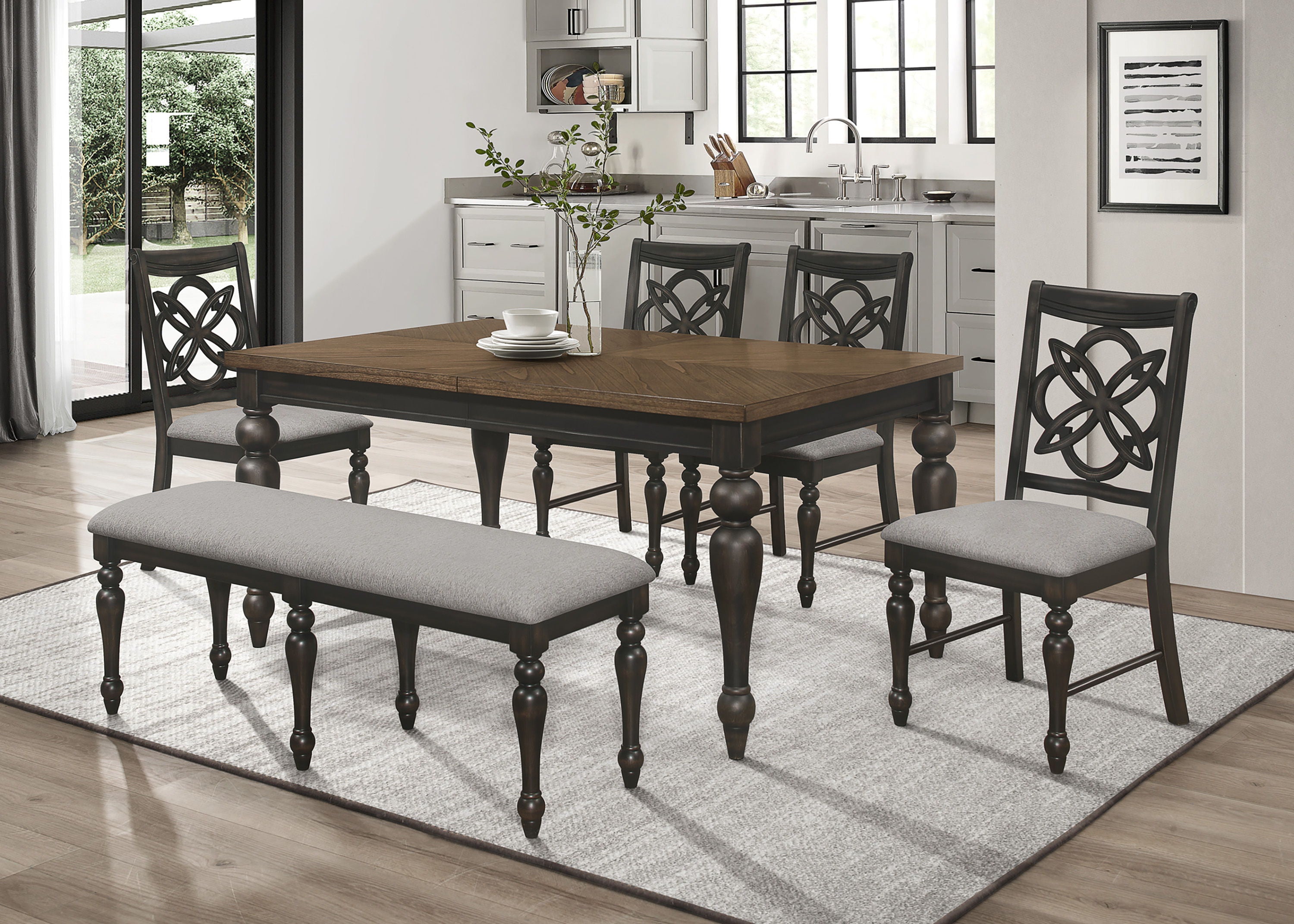 Hilara - Dining Table (18 Leaf) - Brown