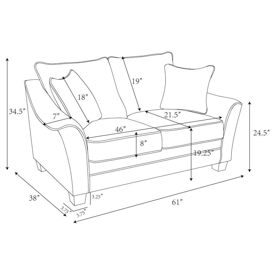 Tomkins - Boucle Upholstered Loveseat - Light Gray