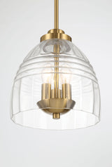 Ember - 3 Candle Lights Chain Pendant - Clear / Gold by Ashcroft Furniture | Bel Furniture