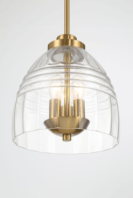 Ember - 3 Candle Lights Chain Pendant - Clear / Gold by Ashcroft Furniture | Bel Furniture