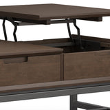 Banting - Lift Top Coffee Table - Walnut Brown by Simpli-Home | Bel Furniture