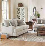 Glenn - Upholstered English Arm Loveseat - Light Gray