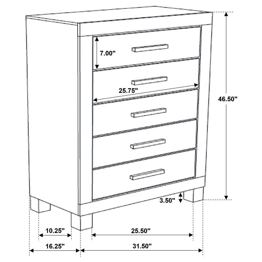 Woodmont - 5-Drawer Bedroom Chest - Rustic Golden Brown