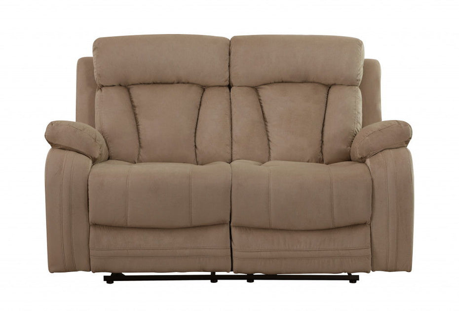 Modern Fabric Loveseat - Beige