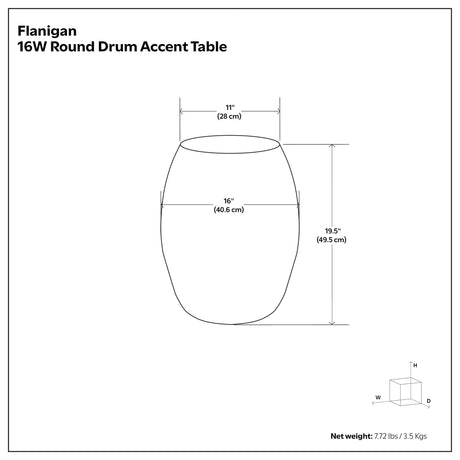 Flanigan - Hand Crafted Metal Accent Table - view 12