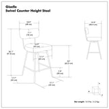 Giselle - Swivel Counter Height Stool (Set of 2)