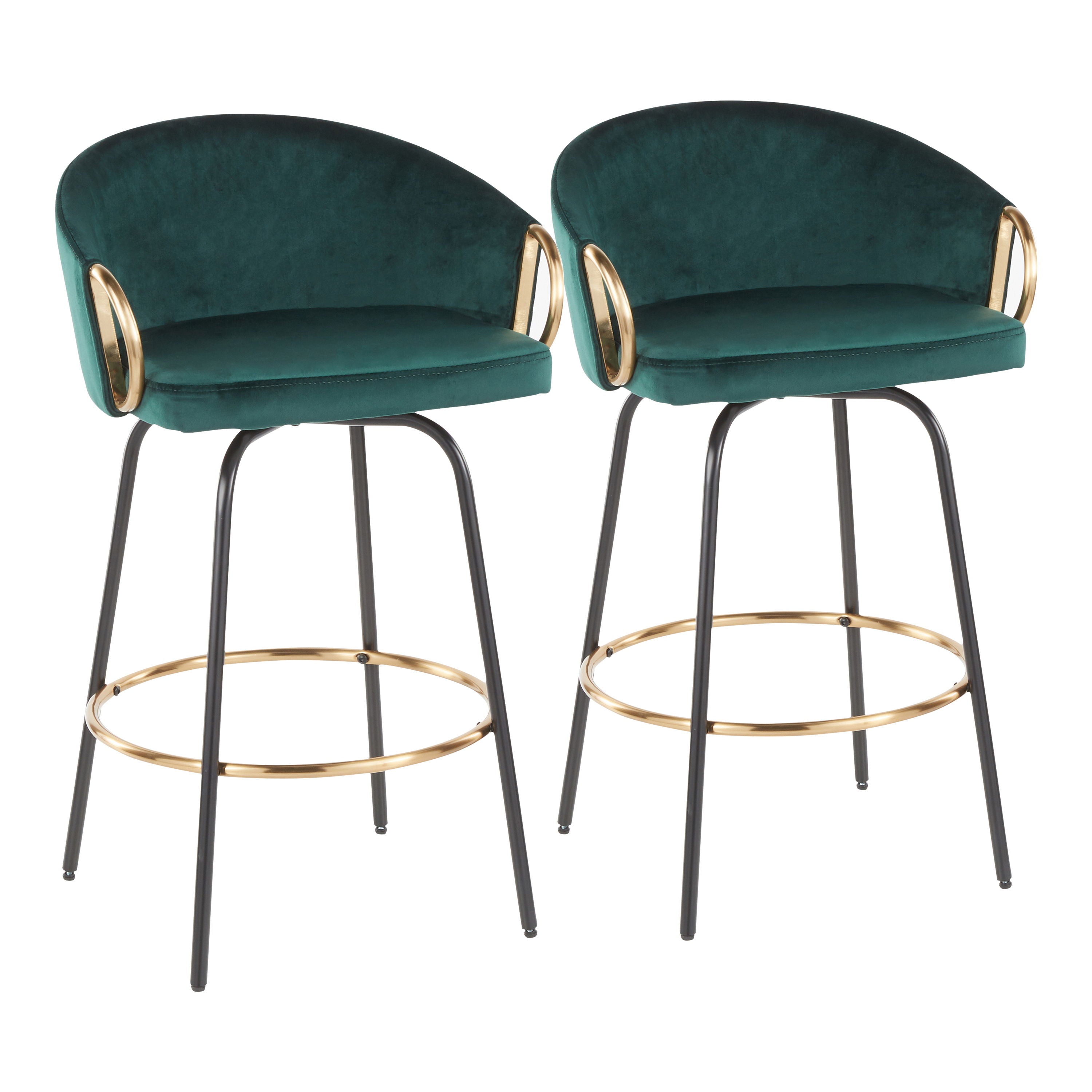 Claire - Contemporary / Glam Counter Stool (Set of 2)