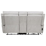 Sylmar - Chenille Upholstered Power Reclining Loveseat - Dove Gray