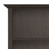 Amherst - Transitional 5 Shelf Bookcase - Brown by Simpli-Home | Bel Furniture