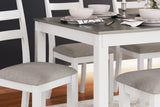 Stonehollow - White / Gray - Rectangular Drm Table Set (Set of 6) by Signature Design by Ashley® | Bel Furniture
